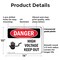 Signmission High Voltage Keep Out Danger Sign, Plastic, 14in W x 10in L, 2PK OS-2PACK-DS-P-1014-L-1345 - alternate 6